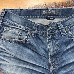 Silver Jeans Gordie Men's Washed Blue Slim Straight Jeans Size 33x34